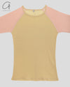 BASERANGE 25 Early Spring GENE Long Sleeve T-Shirt BAS-TOGNL-LW-SP25-HF HEN YELLOW/BUIO PINK